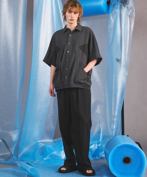 UNISEX》NISHIKAWA KEORI Wool Mix Gabardine Prime Wide One-Tuck
