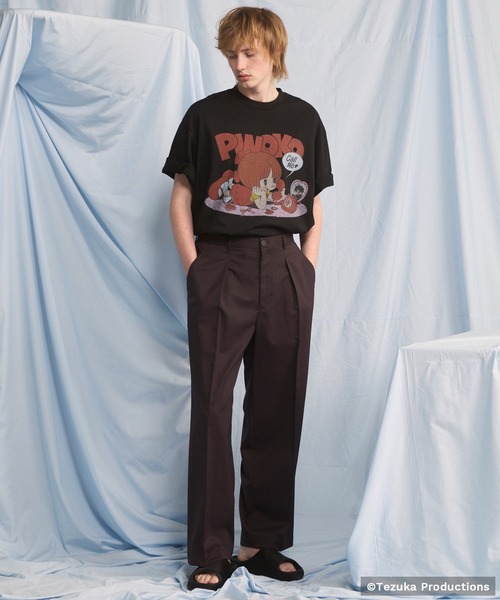 UNISEX》NISHIKAWA KEORI Wool Mix Gabardine Prime Wide One-Tuck