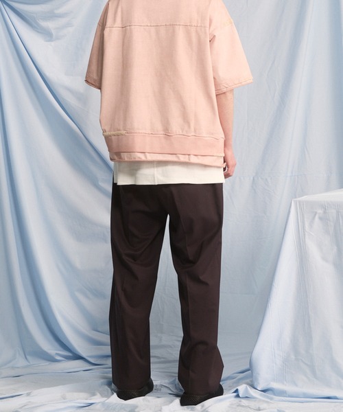 UNISEX》NISHIKAWA KEORI Wool Mix Gabardine Prime Wide One-Tuck