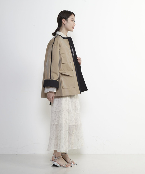 SOFFITTO（ソフィット）の「丸首立体ポケットシャンブレーショート