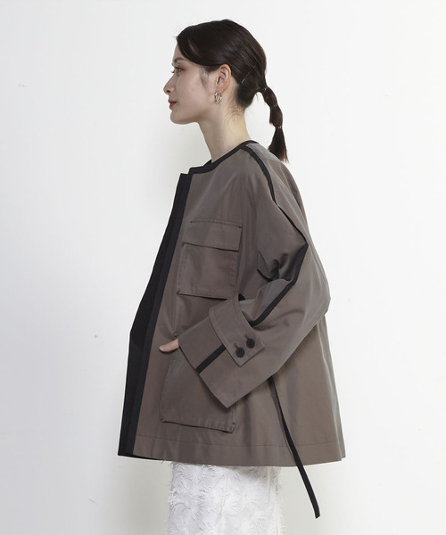 SOFFITTO（ソフィット）の「丸首立体ポケットシャンブレーショート