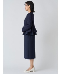 【美品】CELFORD ノーカラーへプレムジャケット サイズ36 CELFORD（セルフォード）の「ノーカラーペプラムジャケット