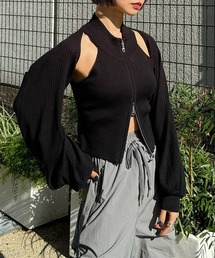 PAGEBOY | ダブルZIPニットボレロSET(ニット/セーター)