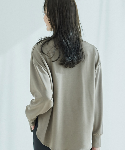 Jayro(ジャイロ)の「パールドロップカットソープルオーバー(Tシャツ/カットソー・レディース・ホワイト系その他/カーキ/ブラック・FREE)」の10枚目の写真