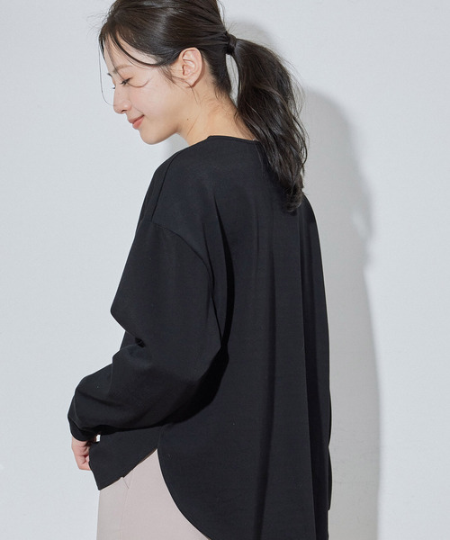 Jayro(ジャイロ)の「パールドロップカットソープルオーバー(Tシャツ/カットソー・レディース・ホワイト系その他/カーキ/ブラック・FREE)」の13枚目の写真