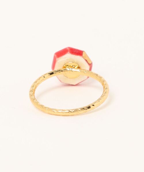 tone(トーン)の「【IRODORI】小さなjewel cut の指輪( 赤)(リング・レディース・レッド・FREE)」の2枚目の写真