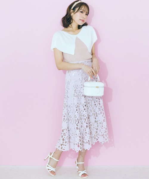 marun（マルン）の「＜大きいサイズ＞  ビッグカラーニットトップス marun（ニット/セーター・レディース・ブラック/ピンク・4L/3L/LL/L/5L）」の16枚目の写真