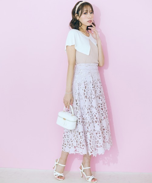 marun（マルン）の「＜大きいサイズ＞  ビッグカラーニットトップス marun（ニット/セーター・レディース・ブラック/ピンク・4L/3L/LL/L/5L）」の18枚目の写真