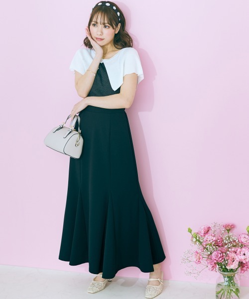 marun（マルン）の「＜大きいサイズ＞  ビッグカラーニットトップス marun（ニット/セーター・レディース・ブラック/ピンク・4L/3L/LL/L/5L）」の10枚目の写真