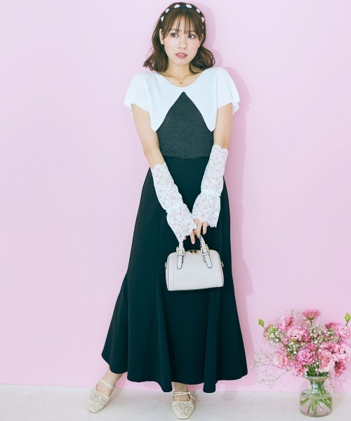 marun（マルン）の「＜大きいサイズ＞  ビッグカラーニットトップス marun（ニット/セーター・レディース・ブラック/ピンク・4L/3L/LL/L/5L）」の11枚目の写真