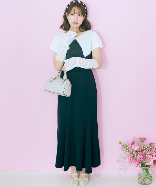 marun（マルン）の「＜大きいサイズ＞  ビッグカラーニットトップス marun（ニット/セーター・レディース・ブラック/ピンク・4L/3L/LL/L/5L）」の12枚目の写真