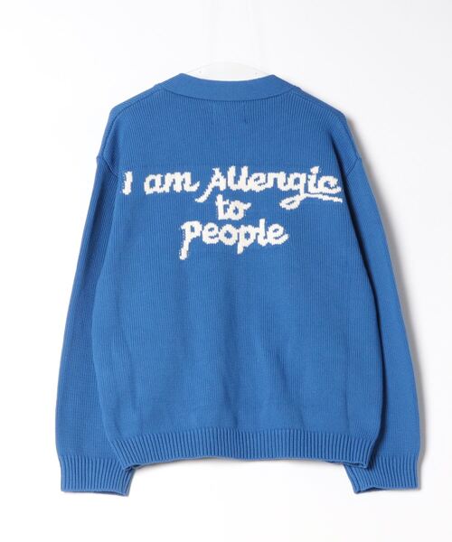 SON OF THE CHEESE（サノバチーズ）の「【SON OF THE CHEESE（サノバチーズ）】”I am Allergic to People”Knit Cardigan（カーディガン/ボレロ・メンズ・ブラック/ブルー・MEDIUM/LARGE/X-LARGE）」の8枚目の写真