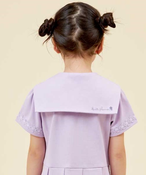KP（ケーピー）の「リップルポンチのセーラーカラー半袖ワンピース(120～130cm)（ワンピース・キッズ・ネイビー/ラベンダー・120cm/130cm）」の6枚目の写真