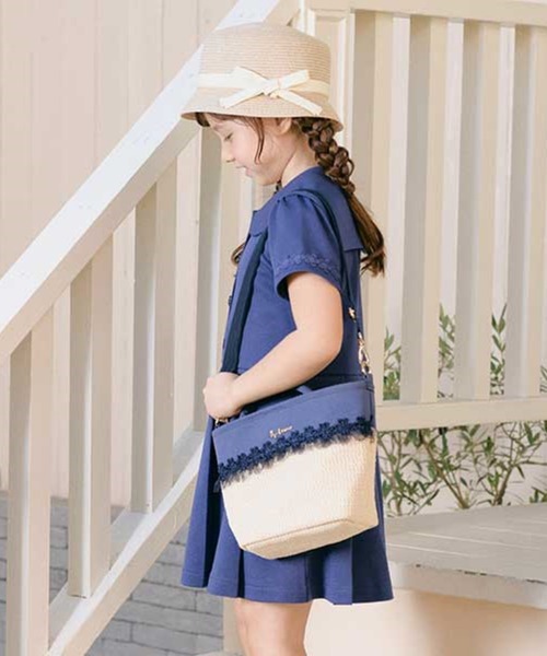 KP（ケーピー）の「リップルポンチのセーラーカラー半袖ワンピース(120～130cm)（ワンピース・キッズ・ネイビー/ラベンダー・120cm/130cm）」の10枚目の写真