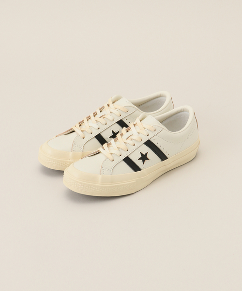 CONVERSE(コンバース)の「【CONVERSE/コンバース】STARBARS US LEATHER:スニーカー(スニーカー・レディース・ホワイト・25cm/24.5cm/24cm/23.5cm/23cm)」の1枚目の写真