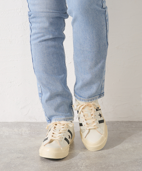 CONVERSE(コンバース)の「【CONVERSE/コンバース】STARBARS US LEATHER:スニーカー(スニーカー・レディース・ホワイト・25cm/24.5cm/24cm/23.5cm/23cm)」の3枚目の写真