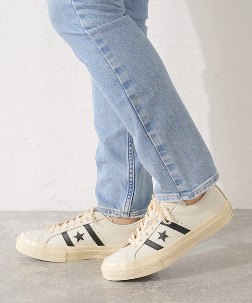 CONVERSE(コンバース)の「【CONVERSE/コンバース】STARBARS US LEATHER:スニーカー(スニーカー・レディース・ホワイト・25cm/24.5cm/24cm/23.5cm/23cm)」の4枚目の写真