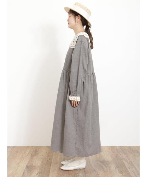 Samansa Mos2（サマンサ モスモス）の「【Sサイズ / WEB限定】バテンレース前後2WAYワンピース（ワンピース・レディース・チャコールグレー/ブラック/ピンク/ベージュ・S/M）」の20枚目の写真