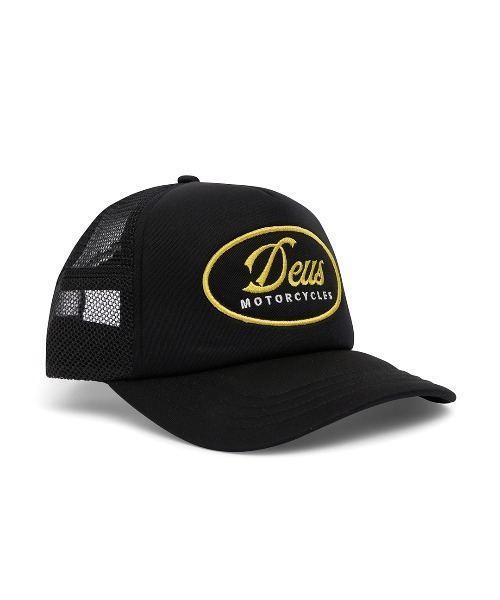 DEUS EX MACHINA(デウスエクスマキナ)の「RIDE OUT TRUCKER ナイロンメッシュキャップ(キャップ・メンズ・ブラック/ネイビー/タン・OS)」の2枚目の写真