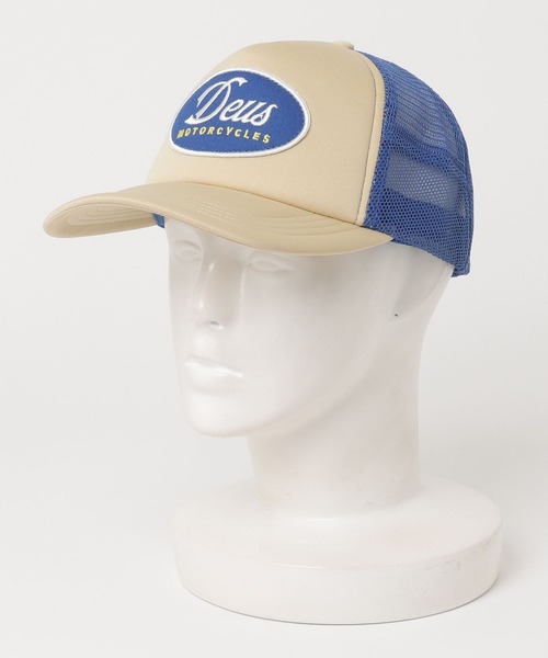 DEUS EX MACHINA(デウスエクスマキナ)の「RIDE OUT TRUCKER ナイロンメッシュキャップ(キャップ・メンズ・ブラック/ネイビー/タン・OS)」の7枚目の写真