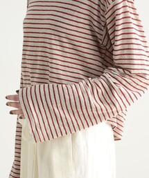 リネンボーダー ショートカットソー　BACCA 82824987_178_d_215.jpg