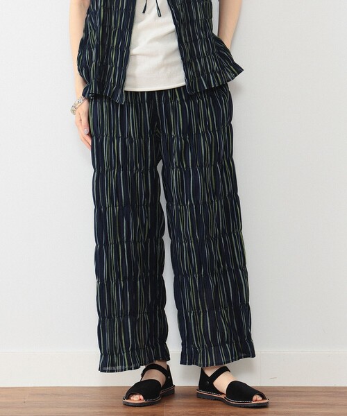 BEAMS BOY(ビームスボーイ)の「BEAMS BOY / マルチ ストライプ シャーリング イージーパンツ(その他パンツ・レディース・クリーム/ネイビー・ONE SIZE)」の9枚目の写真