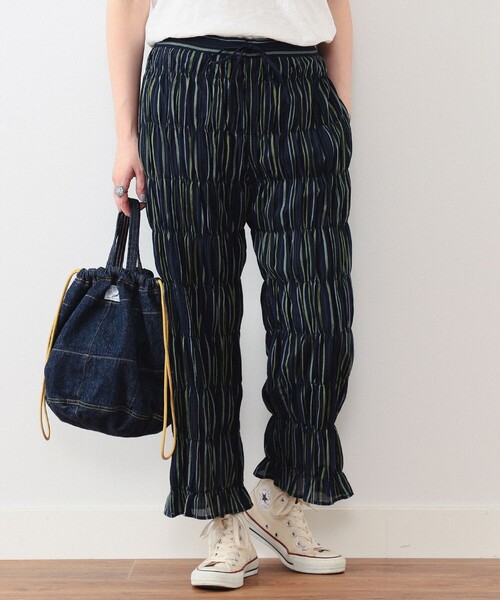 BEAMS BOY(ビームスボーイ)の「BEAMS BOY / マルチ ストライプ シャーリング イージーパンツ(その他パンツ・レディース・クリーム/ネイビー・ONE SIZE)」の21枚目の写真