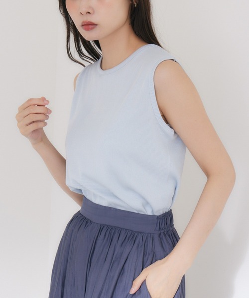 KATHARINE ROSS(キャサリンロス)の「【KATHARINE ROSS】ブライトテレコノースリ(Tシャツ/カットソー・レディース・ブラック/ライトブルー/ラベンダー/ホワイト/ライトベージュ・MEDIUM)」の4枚目の写真