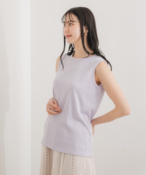 KATHARINE ROSS(キャサリンロス)の「【KATHARINE ROSS】ブライトテレコノースリ(Tシャツ/カットソー・レディース・ブラック/ライトブルー/ラベンダー/ホワイト/ライトベージュ・MEDIUM)」の15枚目の写真