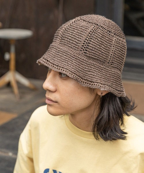 niko and...（ニコアンド）の「クロシェ編み風ハット（ハット・メンズ・ブラウン/ブラック・FREE）」の13枚目の写真