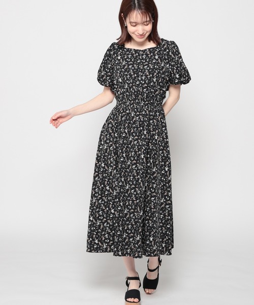 Honeys(ハニーズ)の「バルーン袖ワンピース(ワンピース・レディース・ブラック系その他/ホワイト系その他/ブルー系その他・S/M/L/LL/3L)」の5枚目の写真