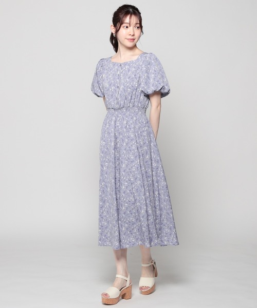 Honeys(ハニーズ)の「バルーン袖ワンピース(ワンピース・レディース・ブラック系その他/ホワイト系その他/ブルー系その他・S/M/L/LL/3L)」の6枚目の写真