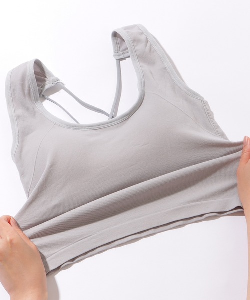 Lace Ladies(レースレディース)の「ソリッドカラー クロスバック ストラップ カップ付き タンクトップ(キャミソール・レディース・ブラック/ダークグレー/ライトグレー/ホワイト・FREE)」の15枚目の写真