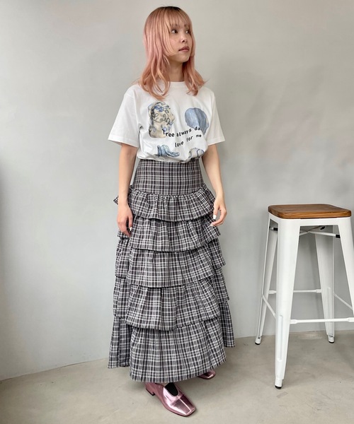 SANSeLF（サンセルフ）の「チェックフリルスカート 【SANSeLF】sanw24s016（スカート・レディース・ブラック・FREE）」の3枚目の写真