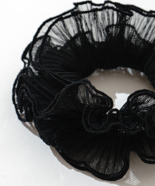 flower（フラワー）の「シープリーツシュシュ（シュシュ・レディース・ホワイト/ブラック・FREE）」の9枚目の写真