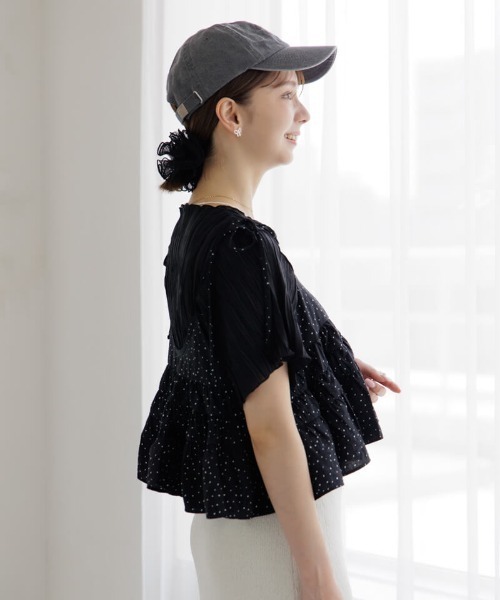 flower（フラワー）の「シープリーツシュシュ（シュシュ・レディース・ホワイト/ブラック・FREE）」の18枚目の写真