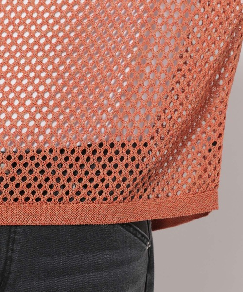 HARE(ハレ)の「オーバーメッシュニットプルオーバーSS(HARE)(ニット/セーター・メンズ・オレンジ/グレー/ブラック/パープル・MEDIUM/SMALL)」の10枚目の写真