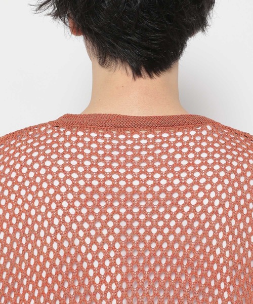 HARE(ハレ)の「オーバーメッシュニットプルオーバーSS(HARE)(ニット/セーター・メンズ・オレンジ/グレー/ブラック/パープル・MEDIUM/SMALL)」の11枚目の写真