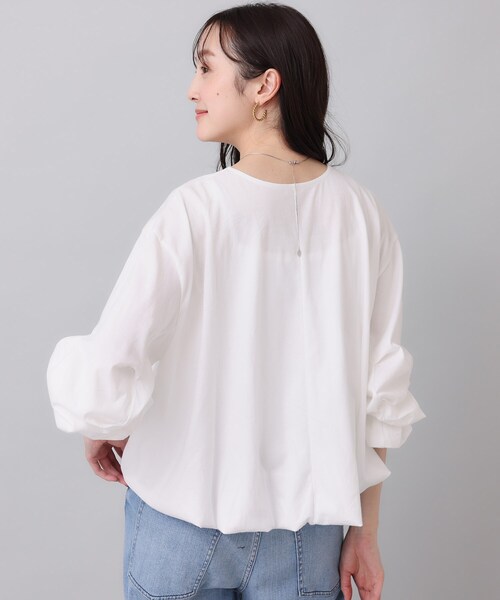 【CHIGNON/シニヨン】1枚でコーデが決まる チュールドッキングカットソー F ホワイト CHIGNON - チュールドッキングカットソー ホワイト | ravii