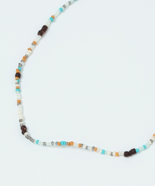 studio CLIP（スタディオクリップ）の「【daily CLIP】カラービーズネックレス（ネックレス・レディース・ピンク/ブルー・FREE）」の2枚目の写真