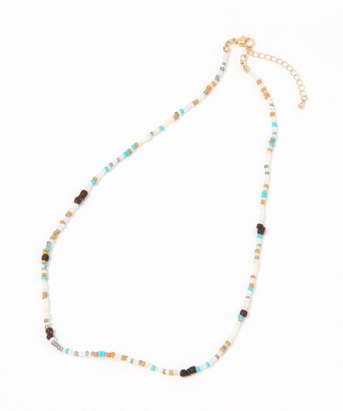 studio CLIP（スタディオクリップ）の「【daily CLIP】カラービーズネックレス（ネックレス・レディース・ピンク/ブルー・FREE）」の3枚目の写真