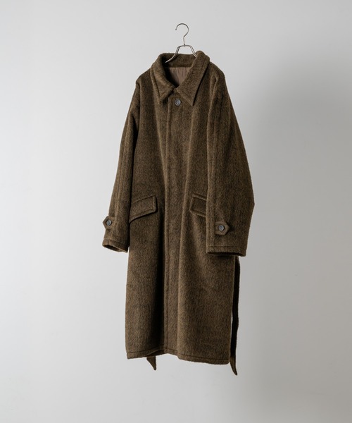 Wool Blend Shaggy Over Coat / ウールブレンドシャギーオーバーコート