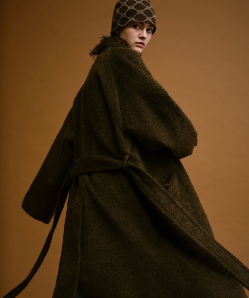 Wool Blend Shaggy Over Coat / ウールブレンドシャギーオーバー
