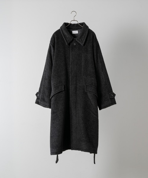 Wool Blend Shaggy Over Coat / ウールブレンドシャギーオーバーコート