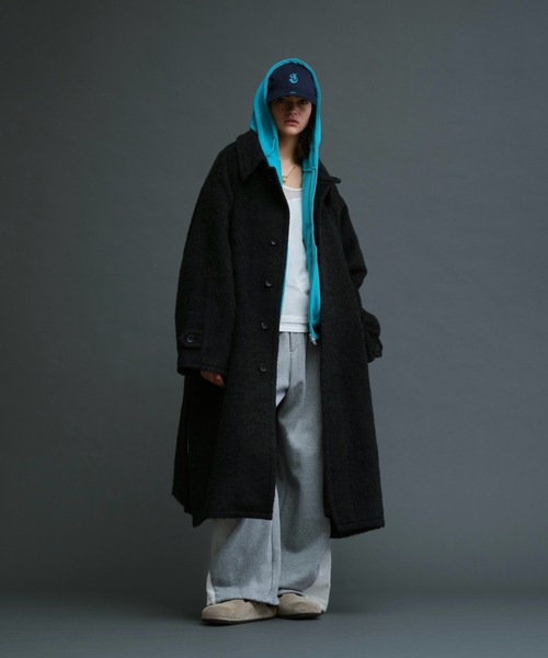 Wool Blend Shaggy Over Coat / ウールブレンドシャギーオーバーコート