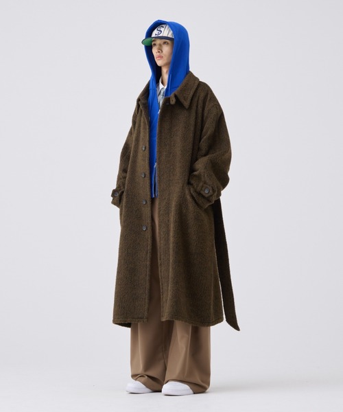 Wool Blend Shaggy Over Coat / ウールブレンドシャギーオーバーコート