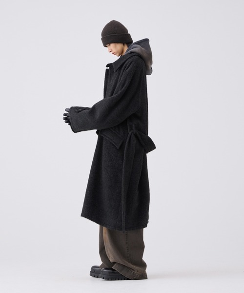 Wool Blend Shaggy Over Coat / ウールブレンドシャギーオーバーコート