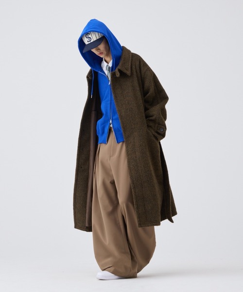 Wool Blend Shaggy Over Coat / ウールブレンドシャギーオーバー