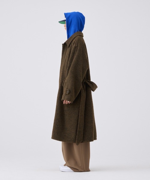 Wool Blend Shaggy Over Coat / ウールブレンドシャギーオーバーコート