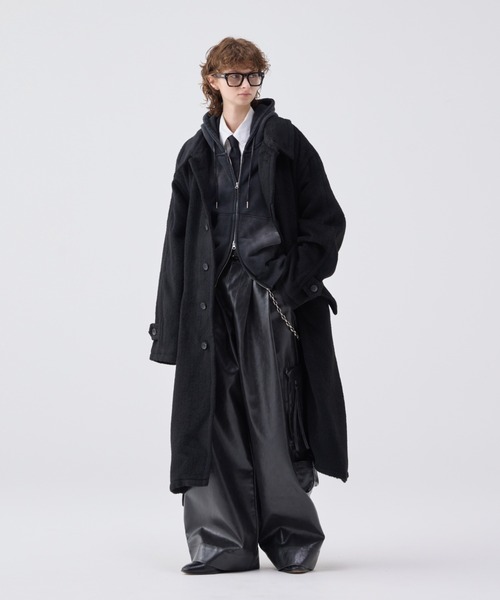 Wool Blend Shaggy Over Coat / ウールブレンドシャギーオーバーコート